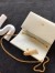 Saint Laurent Kate Tassel Medium Bag In White Crocodile-embossed Leather