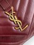 Saint Laurent College Mini Chain Bag in Bordeaux Crackled Leather
