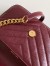 Saint Laurent College Mini Chain Bag in Bordeaux Crackled Leather