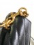 Saint Laurent College Mini Chain Bag in Black Crackled Leather