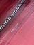 Saint Laurent Cassandra Medium Bag In Bordeaux Crocodile Embossed Leather