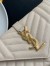 Saint Laurent Envelope Small Bag In White Grained Leather