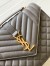 Saint Laurent Envelope Medium Bag In Grey Grained Leather