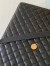 Saint Laurent Envelope Large Bag In Black Grained Leather