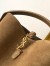 Saint Laurent Le 37 Small Bucket Bag in Golden Leaf Suede Leather