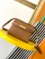 Saint Laurent Manhattan Mini Shoulder Bag in Brown Calfskin