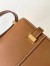 Saint Laurent Manhattan Mini Shoulder Bag in Brown Calfskin