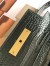 Saint Laurent Manhattan Small Shoulder Bag in Black Crocodile Embossed Calfskin