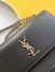 Saint Laurent Sunset Medium Chain Bag In Noir Calfskin