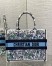 Dior Medium Book Tote Bag In Multicolor Flowers Constellation Embroidery