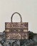 Dior Medium Book Tote Bag In Brown Toile de Jouy Embroidery