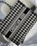 Dior Medium Book Tote Bag in Black and White Houndstooth Embroidery