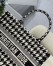 Dior Medium Book Tote Bag in Black and White Houndstooth Embroidery