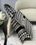 Dior Medium Book Tote Bag in Black and White Houndstooth Embroidery