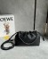 Loewe Medium Flamenco Purse in Black Deerskin 