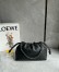Loewe Medium Flamenco Purse in Black Deerskin 