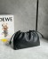 Loewe Medium Flamenco Purse in Black Deerskin 