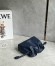 Loewe Mini Flamenco Clutch Bag in Abyss Blue Nappa Calfskin