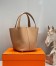 Hermes Picotin Lock 12 Bag in Chai Clemence Leather with GHW