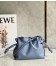 Loewe Mini Flamenco Clutch Bag In Atlantic Blue Calfskin