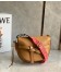 Loewe Gate Small Bag in Brown Calfskin with Jacquard Shoulder Strap