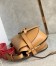 Loewe Gate Small Bag in Brown Calfskin with Jacquard Shoulder Strap