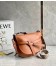 Loewe Gate Small Bag in Tan Calfskin with Jacquard Shoulder Strap