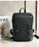 Loewe Military Backpack in Black Grained Leather