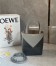 Loewe Mini Puzzle Fold Tote Bag in Grey/Dark Grey Calfskin