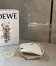 Loewe Mini Puzzle Fold Tote Bag in White/Beige Calfskin