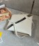 Loewe Medium Puzzle Fold Tote Bag in White/Beige Calfskin