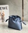 Loewe Mini Flamenco Clutch Bag In Atlantic Blue Calfskin
