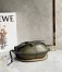 Loewe Gate Small Bag in Green Calfskin with Jacquard Shoulder Strap