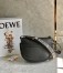 Loewe Gate Small Bag in Black Calfskin with Jacquard Shoulder Strap