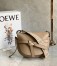 Loewe Gate Small Bag in Sand Calfskin with Jacquard Shoulder Strap