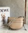 Loewe Gate Small Bag in Sand Calfskin with Jacquard Shoulder Strap