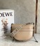 Loewe Gate Small Bag in Sand Calfskin with Jacquard Shoulder Strap