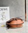 Loewe Gate Small Bag in Tan Calfskin with Jacquard Shoulder Strap