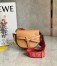 Loewe Gate Dual Mini Bag in Brown Calfskin with Jacquard Shoulder Strap