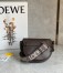 Loewe Gate Dual Mini Bag in Chocolate Calfskin with Jacquard Shoulder Strap