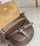 Loewe Gate Dual Mini Bag in Chocolate Calfskin with Jacquard Shoulder Strap