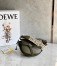 Loewe Gate Dual Mini Bag in Green Calfskin with Jacquard Shoulder Strap