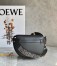 Loewe Gate Dual Mini Bag in Black Calfskin with Jacquard Shoulder Strap