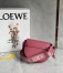 Loewe Gate Dual Mini Bag in Plumrose Calfskin with Jacquard Shoulder Strap