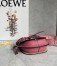 Loewe Gate Dual Mini Bag in Plumrose Calfskin with Jacquard Shoulder Strap