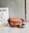 Loewe Gate Dual Mini Bag in Tan Calfskin with Jacquard Shoulder Strap