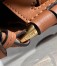 Loewe Gate Dual Mini Bag in Tan Calfskin with Jacquard Shoulder Strap