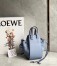 Loewe Mini Hammock Drawstring Bag In Blue Calfskin