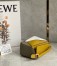 Loewe Puzzle Mini Bag In Ochre/White/Taupe Calfskin