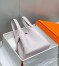Hermes Picotin Lock 12 Bag in Mauve Pale Clemence Leather with PHW